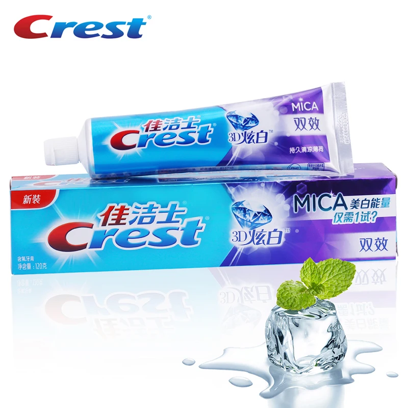 Generic Crest 3d White Mica DoubleEffect Toothpaste Fluoride Long