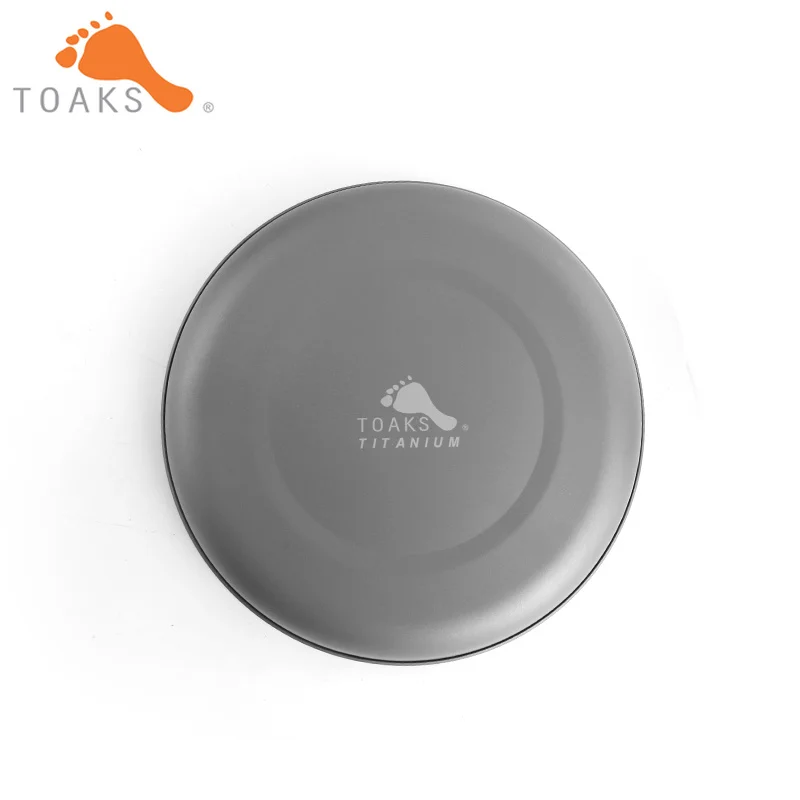 TOAKS PLT-190 ultraligero de placa de titanio de Camping al aire libre de utensilios de cocina platos respetuoso del medio ambiente utensilios de cocina vajilla bandeja 61g D190mm