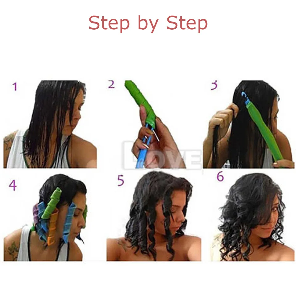 Women's wigs sale Curling Tools 65cm Long 12 Egg Rolls Plastic Hair Roll Water bigoudis Ripple Magical hair curlers rollers Women's wigs sale Curling Tools 65cm Long 12 Egg Rolls Plastic Hair Roll Water bigoudis Ripple Magical hair curlers rollers