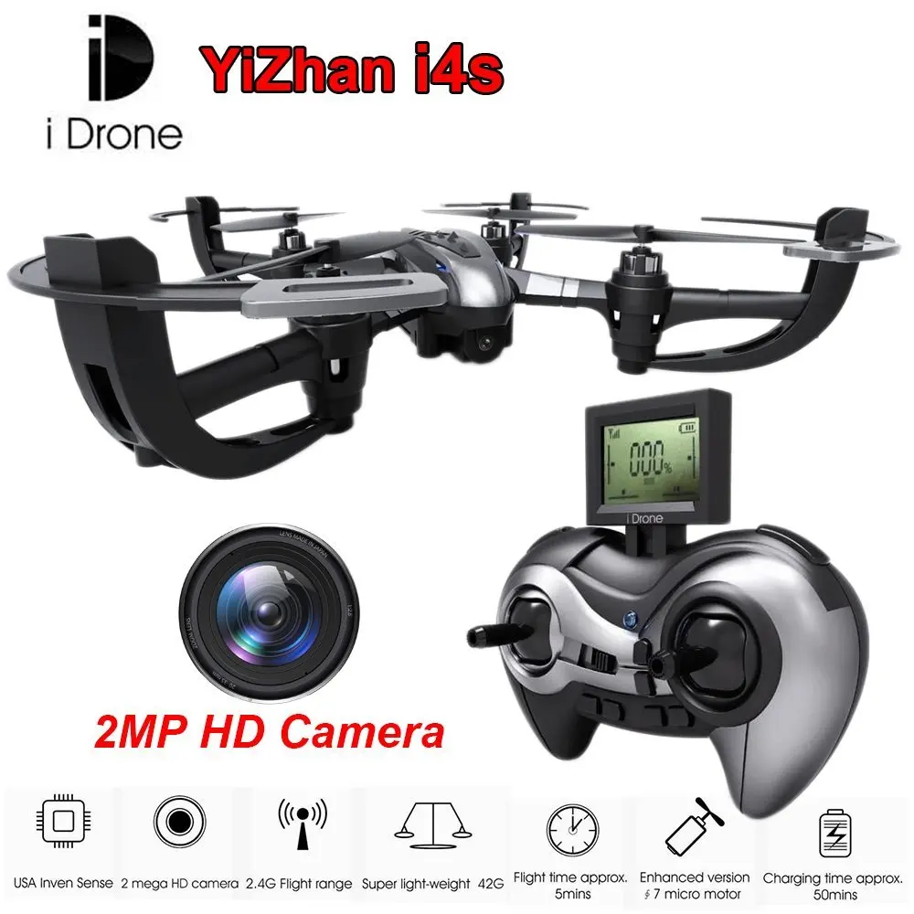 Yi Zhan Yizhan IDrone i4S 2.4G 4CH 6 Axis Remote Control Quadcopter Drone RTF UFO with 2MP HD Camera RTF Yi Zhan Yizhan IDrone i4S 2.4G 4CH 6 Axis Remote Control Quadcopter Drone RTF UFO with 2MP HD Camera RTF