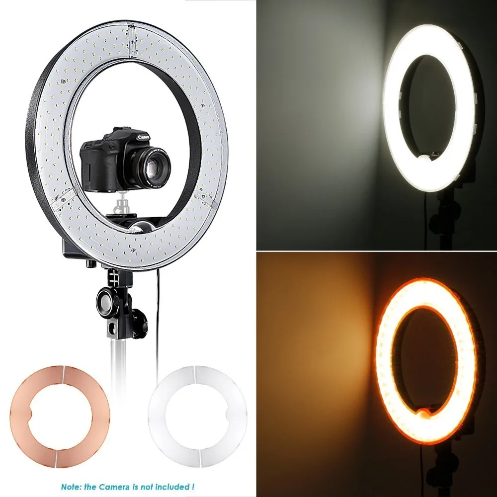 Neewer камера светодиодный видео LED SMD кольцо света 5500 к кольцо с регулируемой яркостью видео с пластик цвет фильтр набор и универсальный
