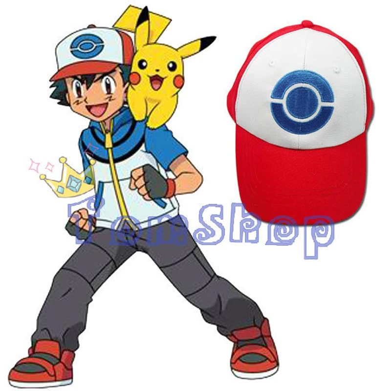 Регулируемая бейсбольная кепка в стиле аниме POKEMON Ash Ketchum реквизит для костюма на