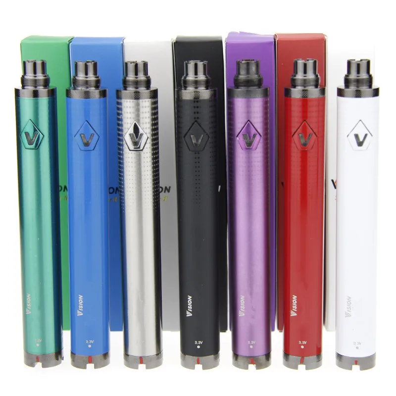 

10pcs/los Vision II Twist battery Electronic Cigarette 3.2~4.8V Variable Voltage Vision 2 1600mah 510 thread battery for vape