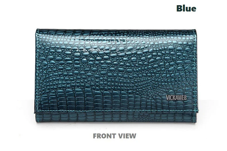 VICKAWEB Genuine Leather Small Wallet Women Wallets Alligator Short Purse Coins Hasp Girls Wallet Fashion Female Ladies Wallets-012