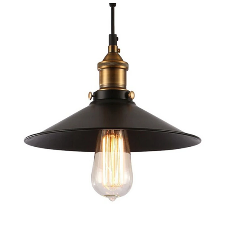 

black vintage industrial pendant light nordic retro lights iron lampshade loft edison lamp metal cage dining room Countryside