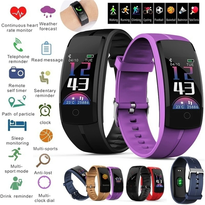 

Smart Watches Men Sports Bracelet wristband OLED heart rate message reminder pedometer calories bluetooth for IOS Android phone