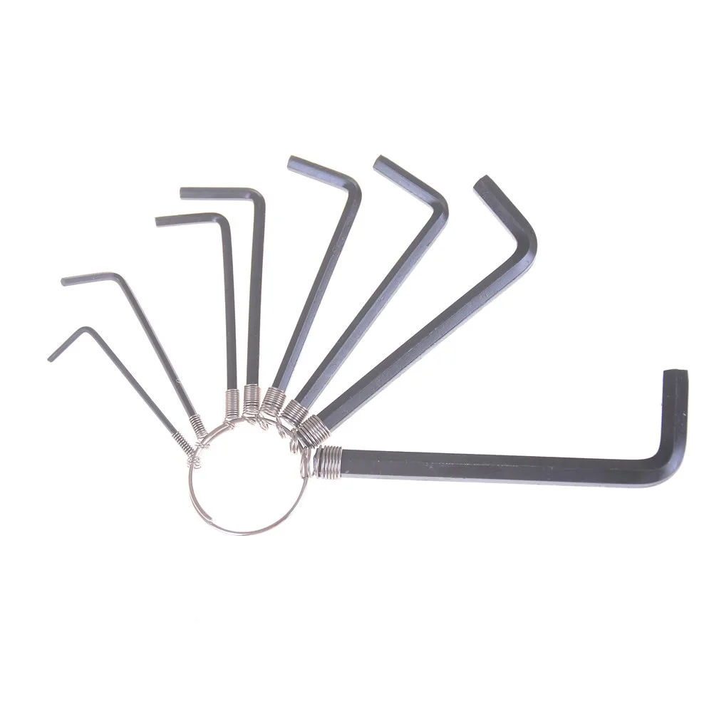 8 In 1  Hex Key Allen Wrench Set Metric Hand Tool Kit Box Key Chain Combination Hex Key Allen Wrench Hand Tools 1.5mm~6mm