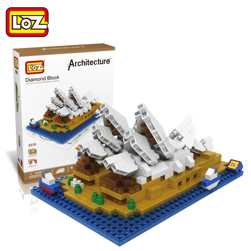 

520pcs Sydney Opera House LOZ Assembled Building Blocks Famous World Architecture 3D DIY Learning Education Toys For Children