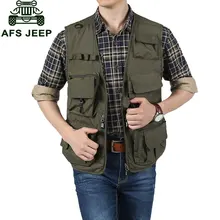 Осенне-весенний Повседневный жилет на бретелях Мужская брендовая одежда хлопок без воротника сетка карго жилет с капюшоном пальто жилет Повседневный