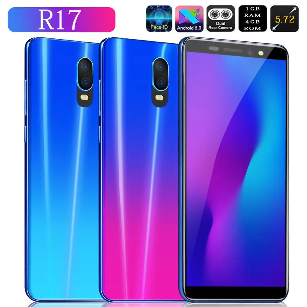 Красивый смартфон R17D 5 72 дюймов FHD экран android мобильный телефон отпечаток пальца