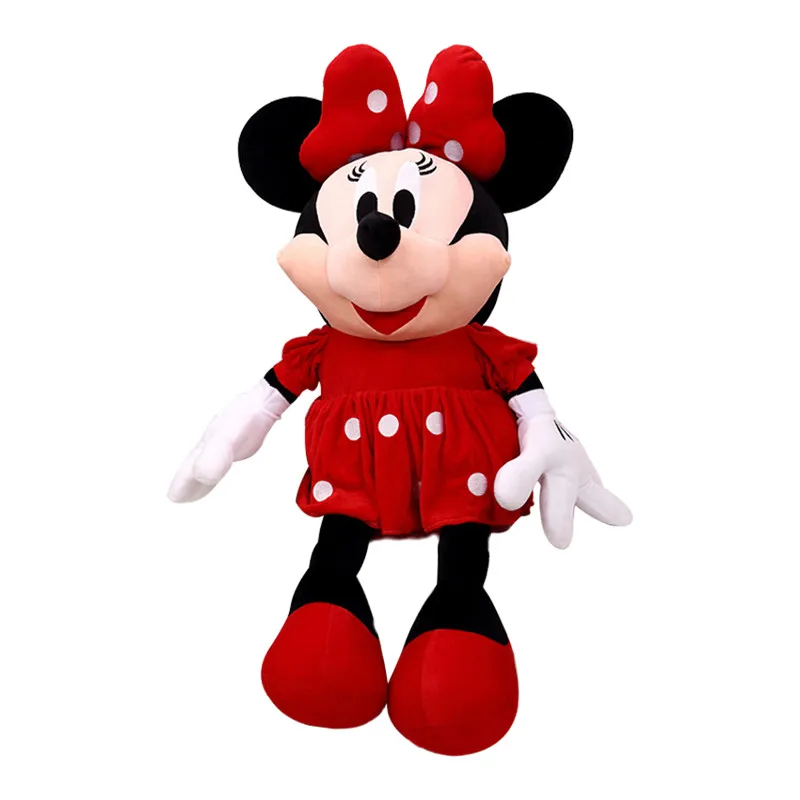 1 шт. 28 см милые Микки Маус и Минни Маус мягкие плюшевые персонажи мультфильмов игрушки дети любят куклы классические подарки - Цвет: red minnie
