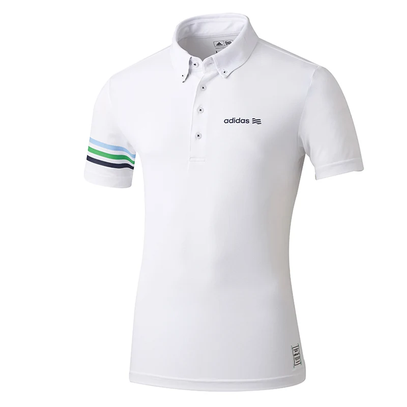 Adidas Men's golf clothes golf T shirt male short sleeve polo shirt Moisture absorption and