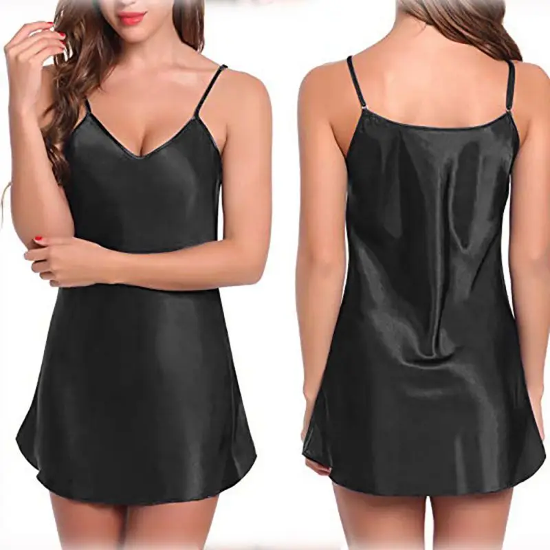Women's Sleepwear Sexy Spaghetti Strap Nightgown Female Summer Rayon Nightdress Short Robe Dress Women's Sleepwear Sexy Spaghetti Strap Nightgown Female Summer Rayon Nightdress Short Robe Dress