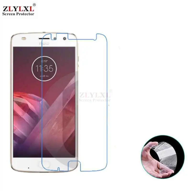 

Glass + case Transparent Dirt-resistant soft back case for Motorola moto Z2 Play tempered glass screen protector