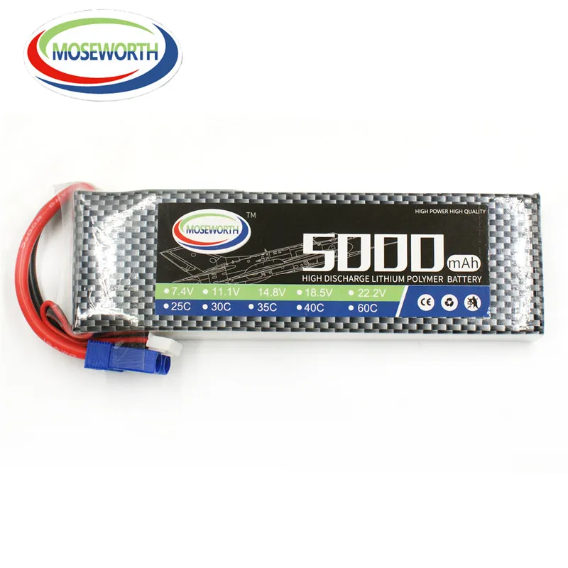 Аккумулятор LiPo 3S 11 1 В 5000 мАч 25C для радиоуправляемых самолетов квадрокоптеров