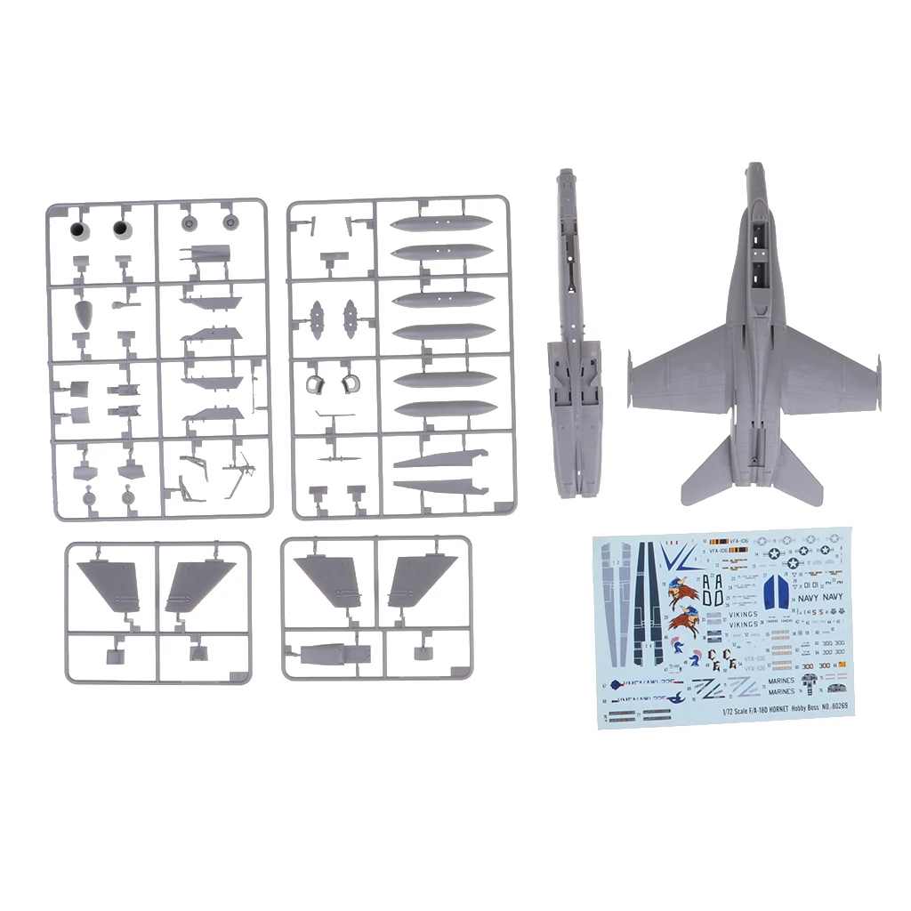 1/72 Military Air plane Aircraft Model Toy Unassemble Unpainted Strike Eagle Handmade Handicraf F-A-18A Hornet Fighter/F-15C