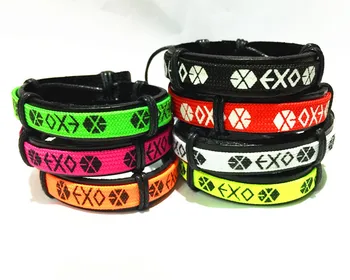 

Wholesale New Europe fashion popular punk Accessories Orange Green Red Hip Hop dance Leaf bracelet 50pc Lot