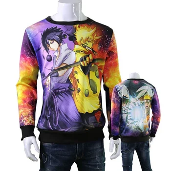 

High-Q Unisex Anime Cos NARUTO 3d Punk Rock O-Neck Hooded Hoodies Sweatshirt