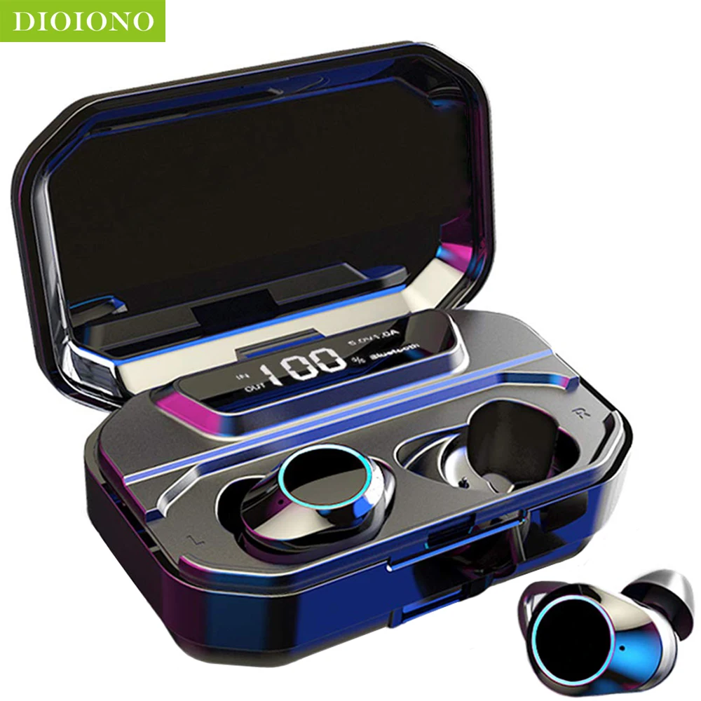 

3300mAh TWS Bluetooth 5.0 Wireless Earphone 9D Stereo HIFI Headset IPX6 Waterproof Earbuds LED Smart Digital Display Power Bank