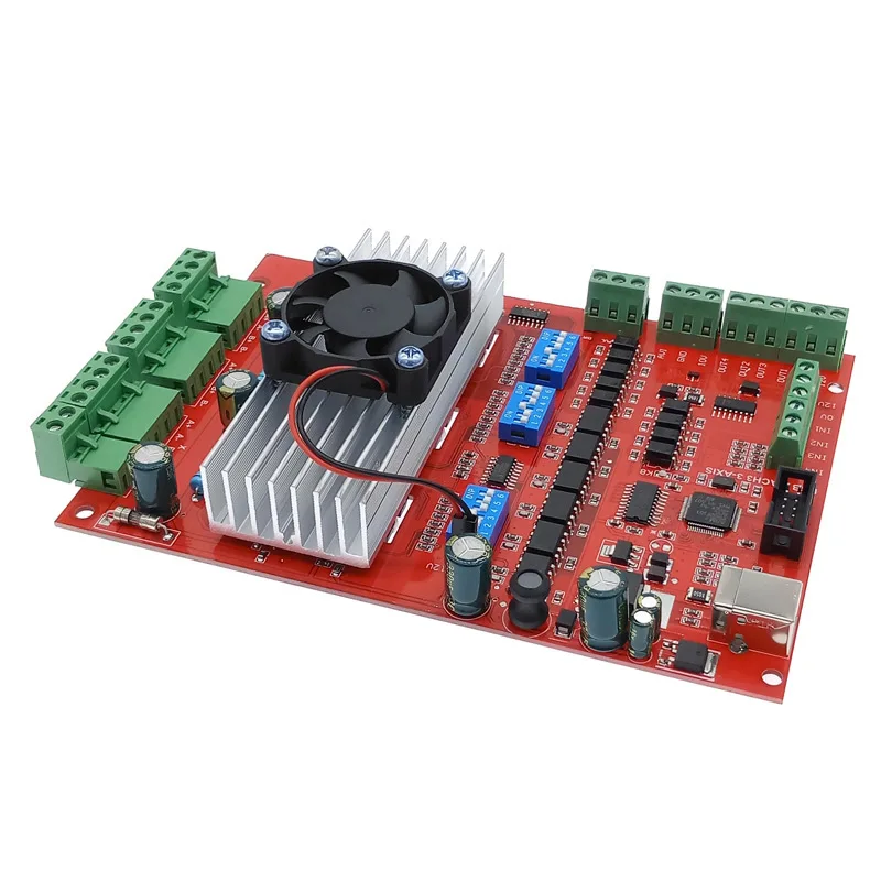  Placa de adaptación con ventilador MACH3 CNC USB 100Khz 3 ejes interfaz controlador de movimiento T