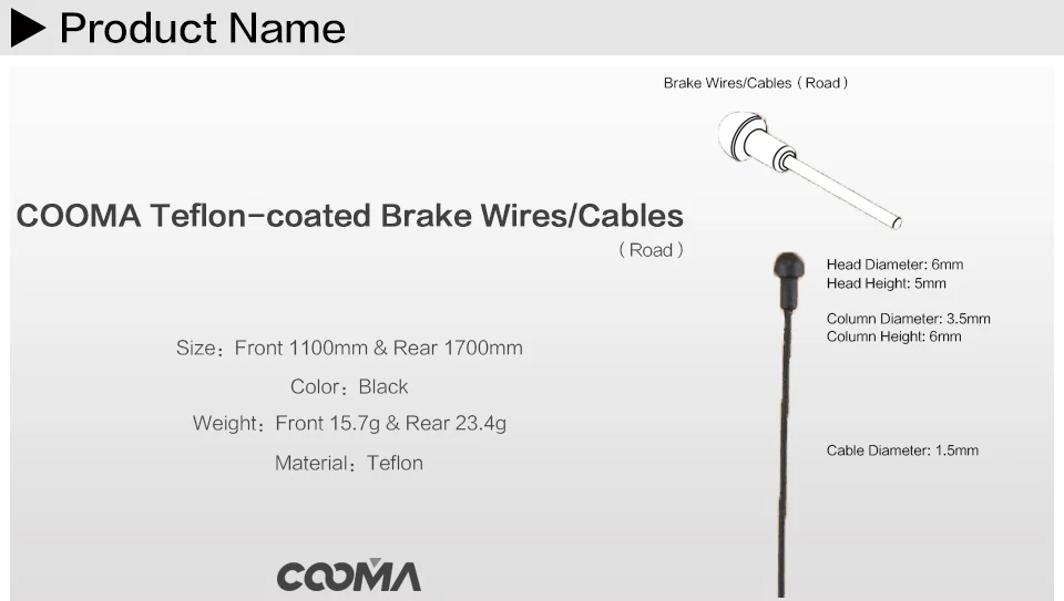 Тормозной кабель для шоссейного велосипеда с тефлоновым покрытием; внутренний тормозной провод для шоссейного велосипеда-тормозной провод с тефлоновым покрытием