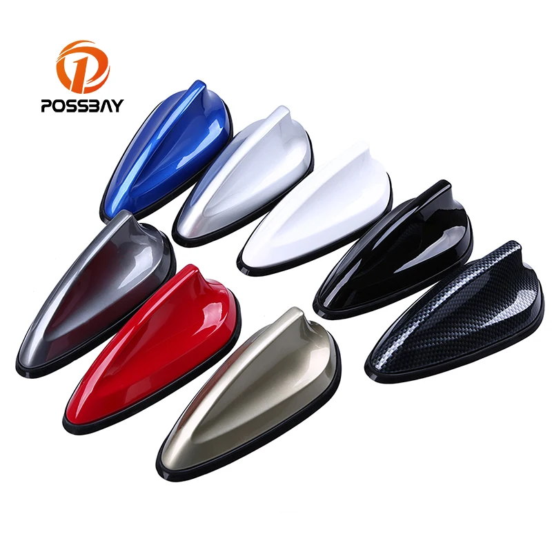 POSSBAY Car Antenna Coche FM Radio Signal Aerials Special Waterproof Shark Fin Antenna For VW Polo Ford Chevrolet Cruze Peugeot