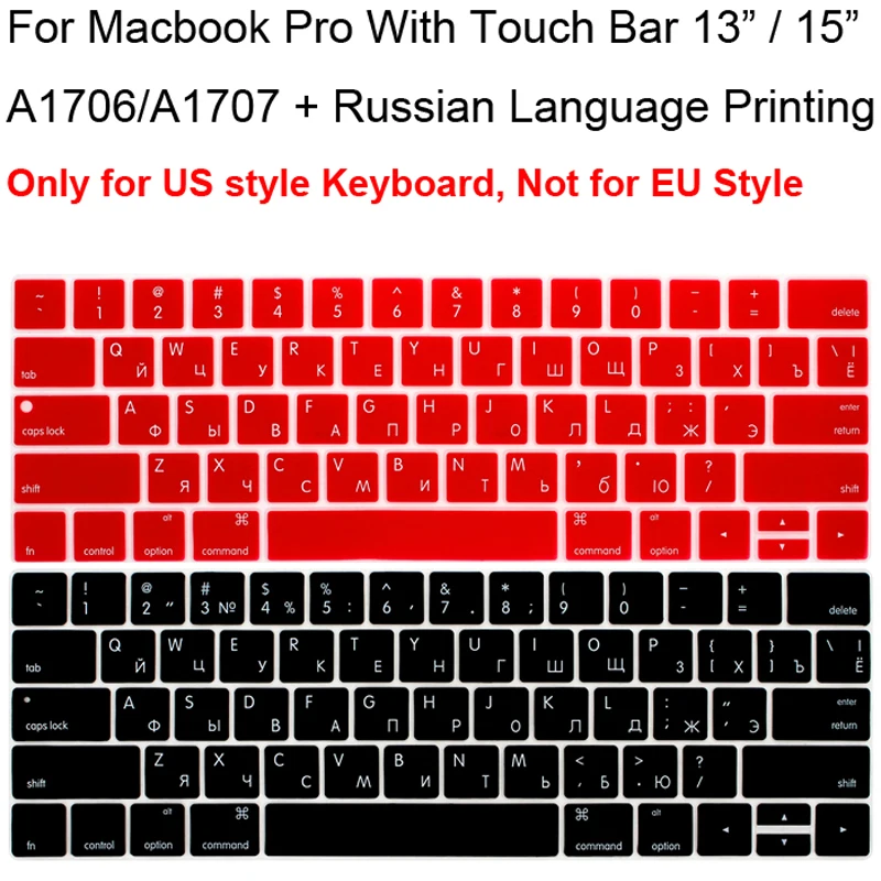 Защита клавиатуры в русском стиле для Macbook Pro Touch Bar 13 3 A1706 A1989 15 4 дюйма A1707 |