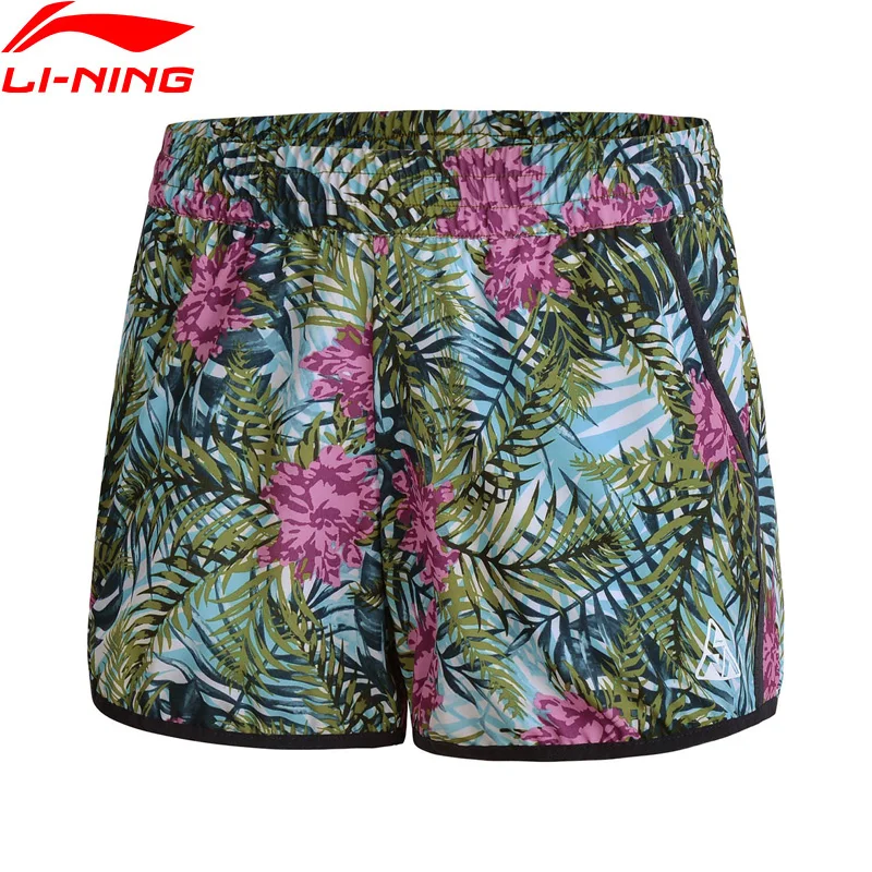 Li-Ning женские уличные шорты для серфинга дышащие 88.8% полиэстер 11.2% спандекс