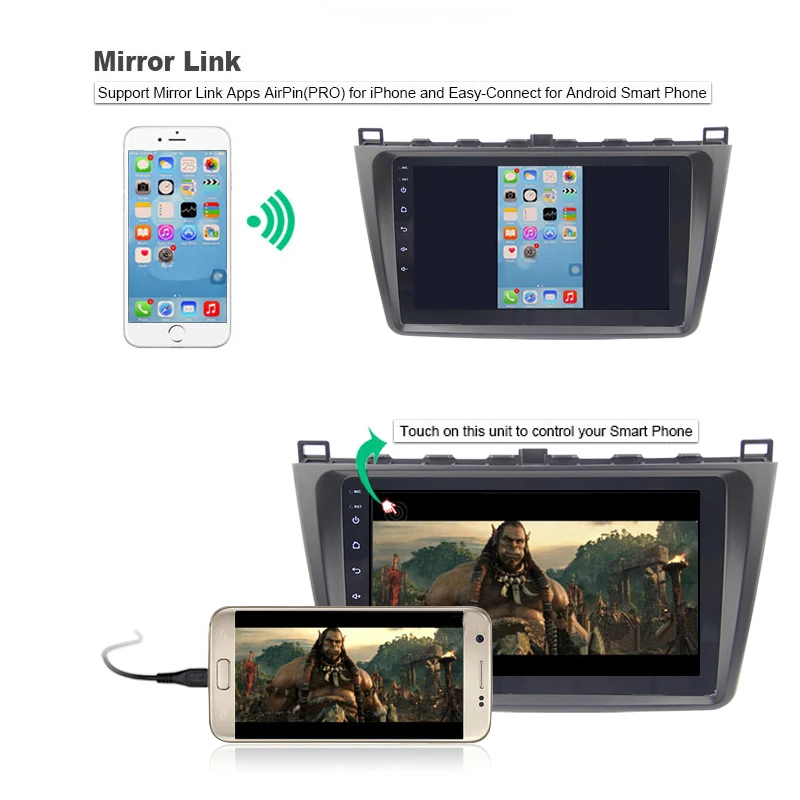 Sale Eunavi  9" 8 core PX5 2Din GPS Navi Car Radio Android 8.1 Multimedia Player for 2008 2009 2012 2013 2014 2015 Mazda 6 Rui wing 12