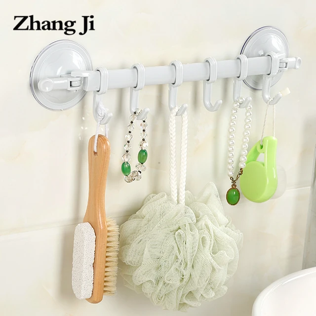 Zhangji Wall Mounted Bathroom Plastic Corner Shelf Suction Cup Zhangji Wall Mounted Bathroom Plastic Corner Shelf Suction Cup Towel With Hooks Shower