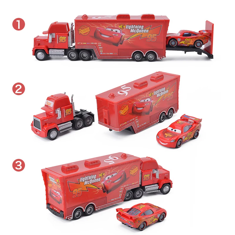 Дисней Pixar Cars No.95 Mack маленький автомобиль Lightning McQueen 1:55 литой под давлением