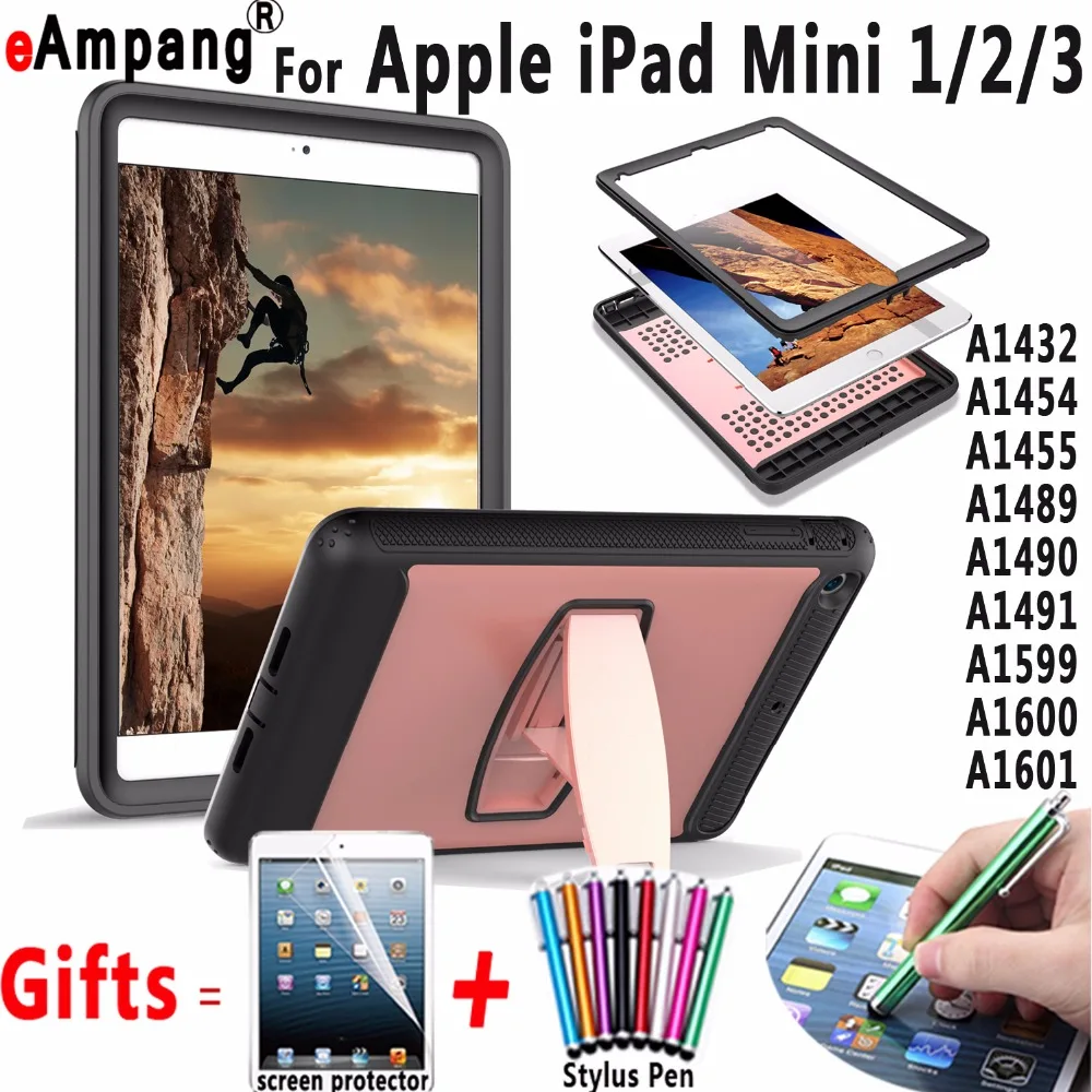 

Case for Apple iPad mini 1 2 Case Tablet Shockproof Heavy Duty Cover for iPad mini 1 2 3 Cover with Stand & Screen protector