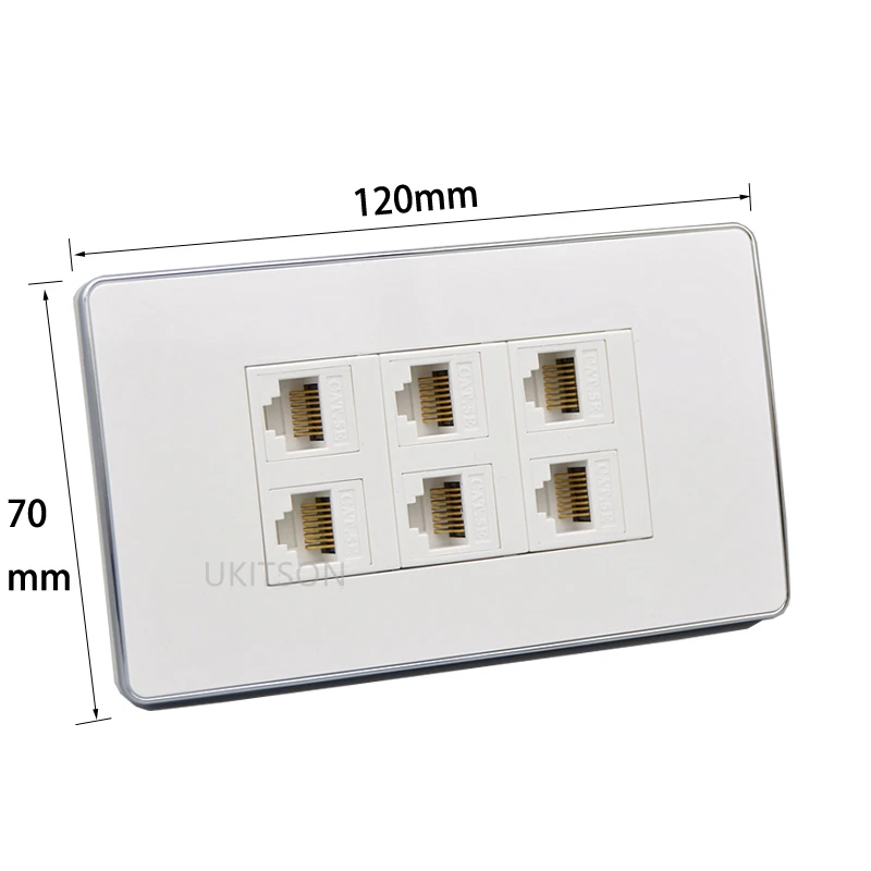 120 Type 6 Ports  CAT5E RJ45 Wall Outlet pic 4