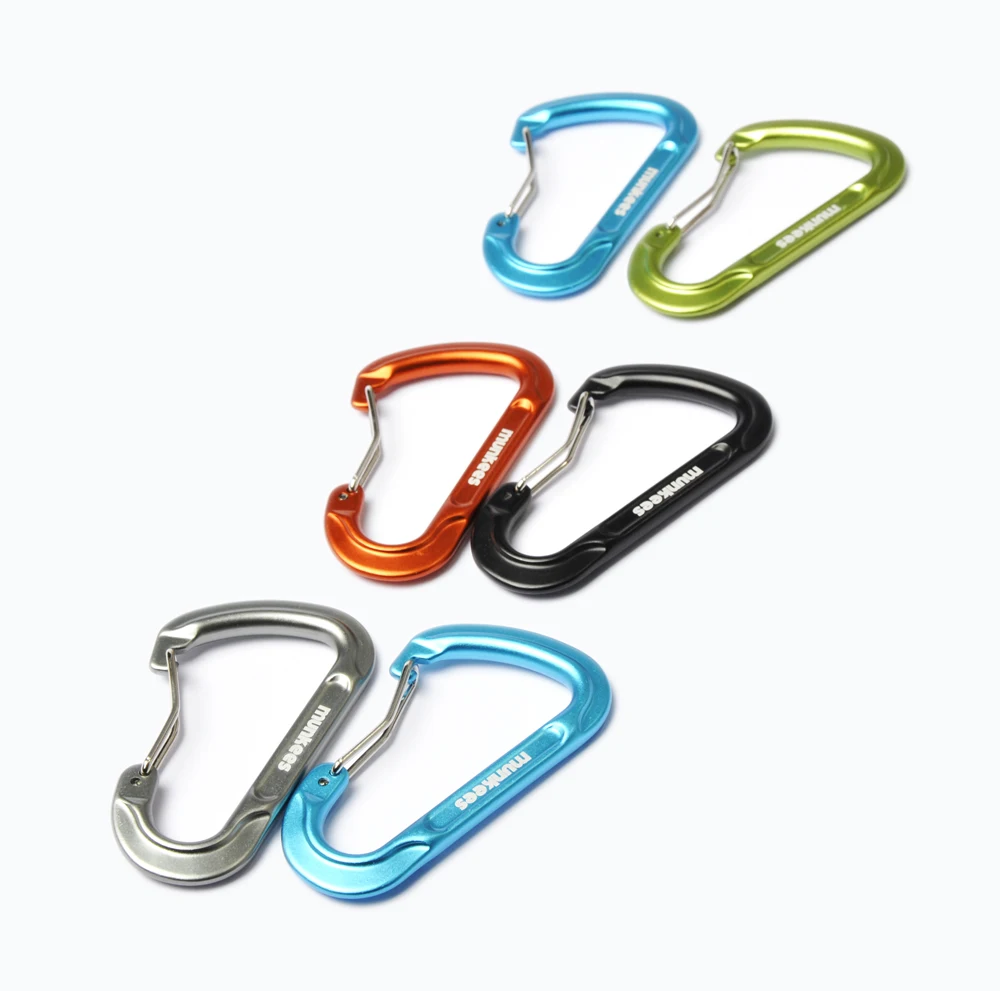 AceCamp 1Pcs Mini Outdoor Camping Carabiner D Shape Multi Colors