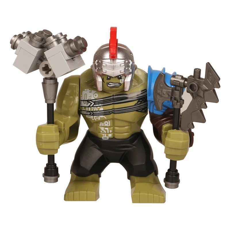 Super Heroes Marvel Avengers DC Legoingly Block Batman Venom Hulk Rhino Dogshank Darkseid Grodd Mark 38 Kids Educational Toys