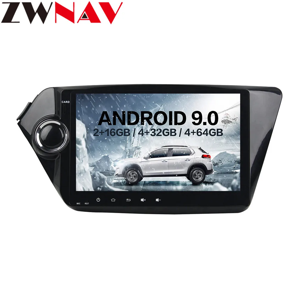 Cheap Android 9 4+64G DSP Car No 2 din Player GPS Navigation For Kia k2 RIO 2010 - 2015 Head Unit Multimedia Player Tape Recorder 1