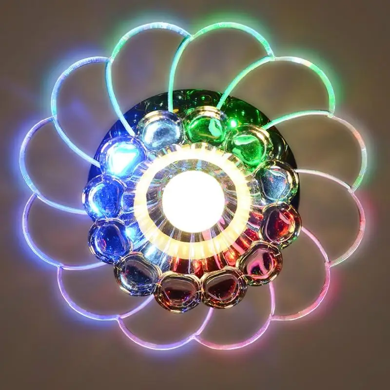 LumiParty роскошная люстра с кристаллами Светодиодная потолочная лампа цветная 5 Вт