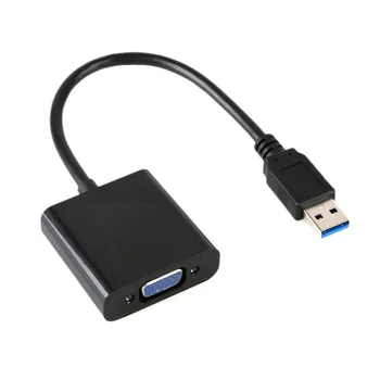 

USB 3.0 to VGA Multi-display Adapter Converter USB 3.0 to VGA Video Graphic Card 12cm Cable-Black