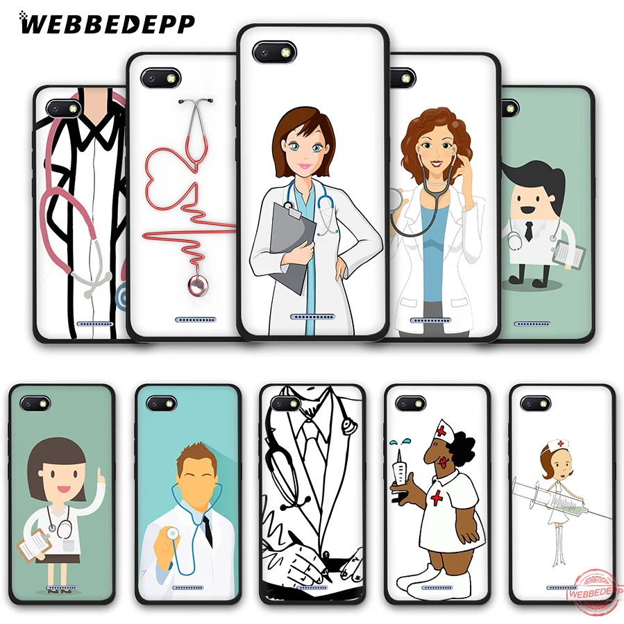 WEBBEDEPP Doctor Medical Devices Stethoscope Soft Phone Case for Redmi Note 8 7 6 5 Pro 4A 5A 6A 4X Plus S2 Go Cases | Мобильные