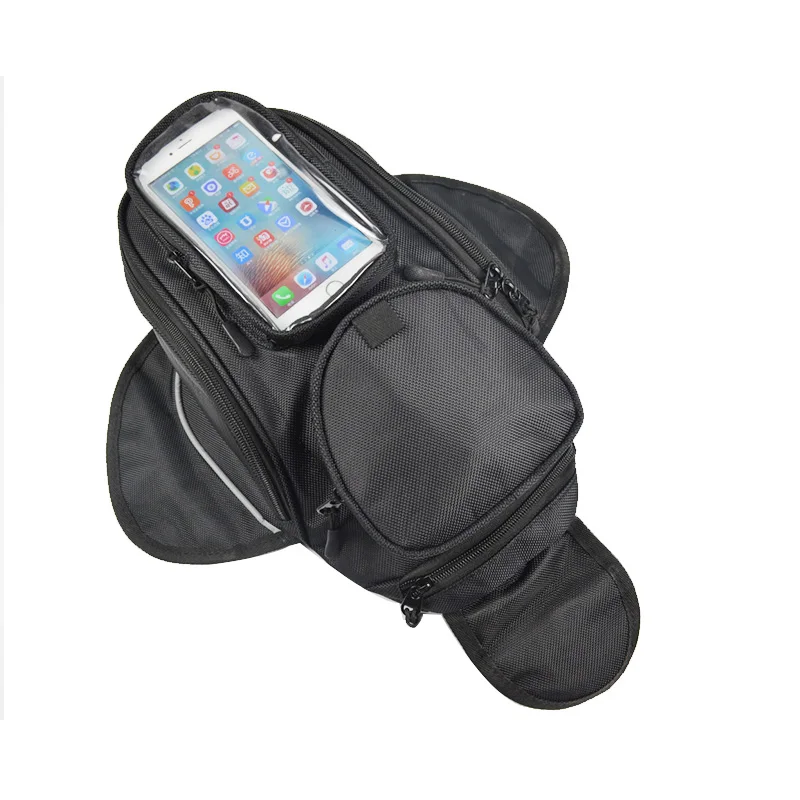 

Motorcycle magnetic tank bag motorbike oil fuel tank bag luggage bags Tank Bike saddle bag big screen Big View Widow for iphone