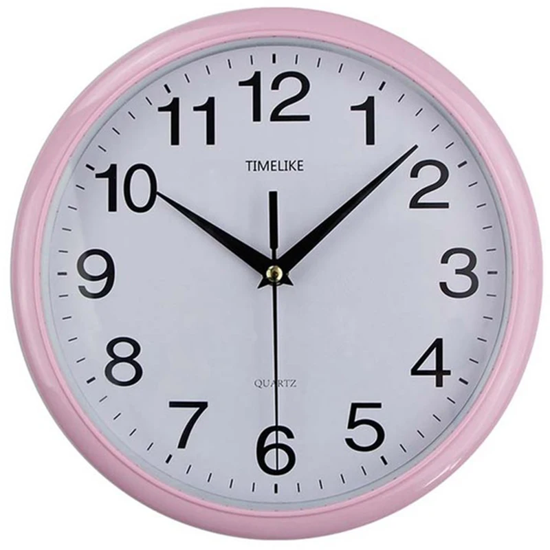 

Timelike Classic Vintage Round Wall Clock Modern Plastic Clock Quartz Horloge Retro Wathces Wall Clock