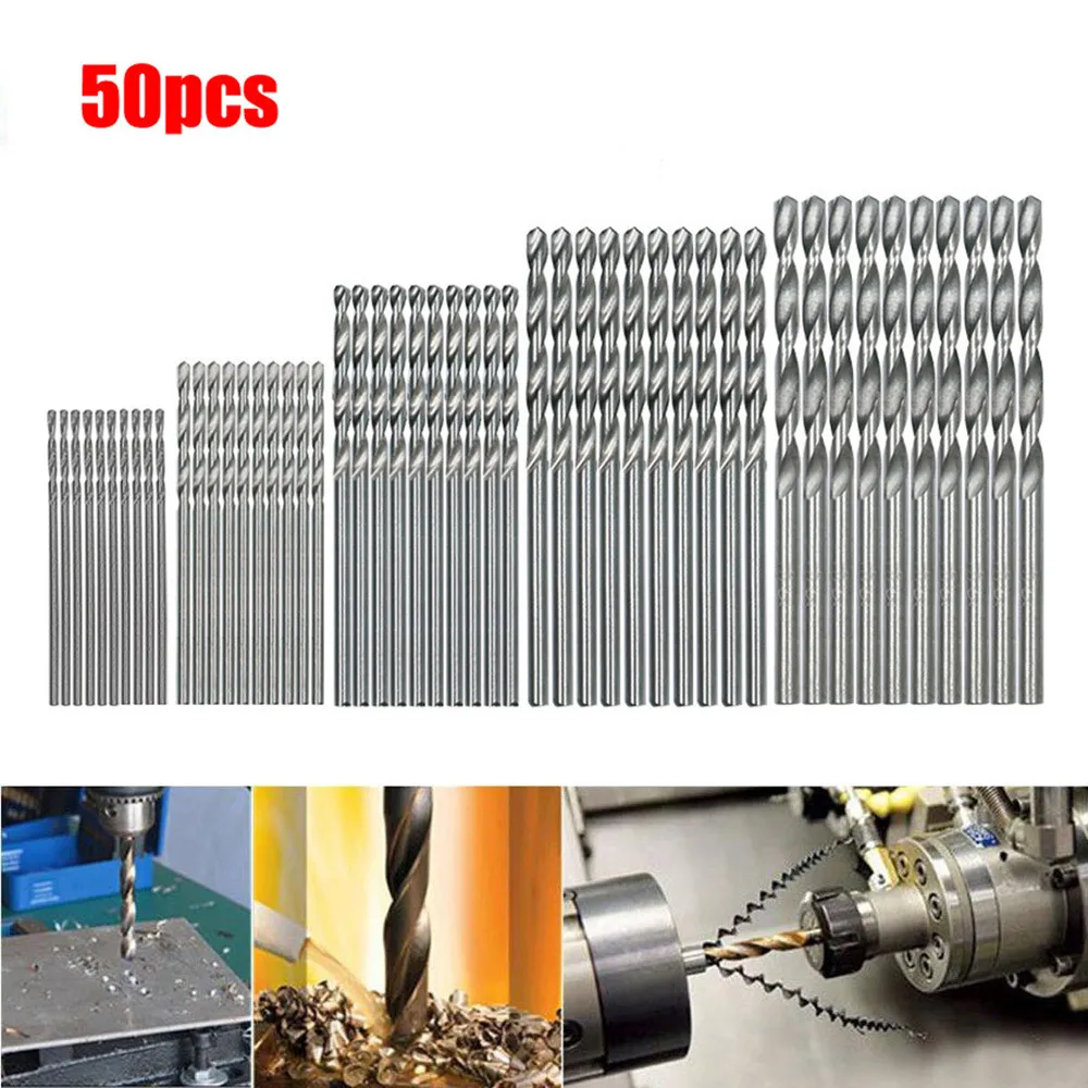 

Drill 50 Pcs HSS High Speed Steel Building Drill Bit Set Tool 1/1.5/2/2.5/3mm drill bits for metal Broca