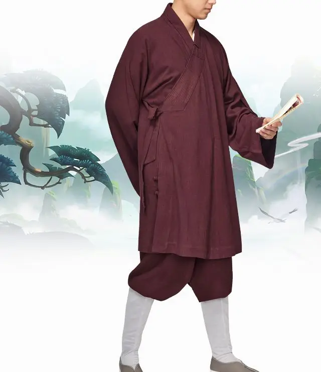 Unisex baumwolle & leinen shaolin mönche buddhistischen kleidung zen ...