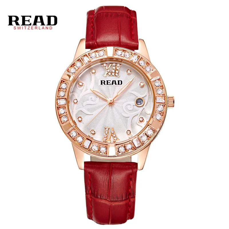 

Fashion READ R2050 Unisex Montre Femin Relojo Mujer Leather Stainless Men's Watch causual Quartz watch for Lover's Gifts style