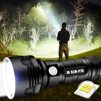 SHEN Ultra Krachtige LED Zaklamp L2 XHP50 Tactische Torch USB Oplaadbare Linterna Waterdichte Lamp Ultra Heldere Lantaarn