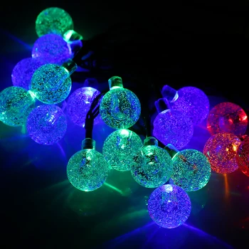 

New Crystal Ball Solar Lamp Power 30LEDS 6.5M LED String Fairy Lights Solar Garlands Garden Christmas Decor For Outdoor