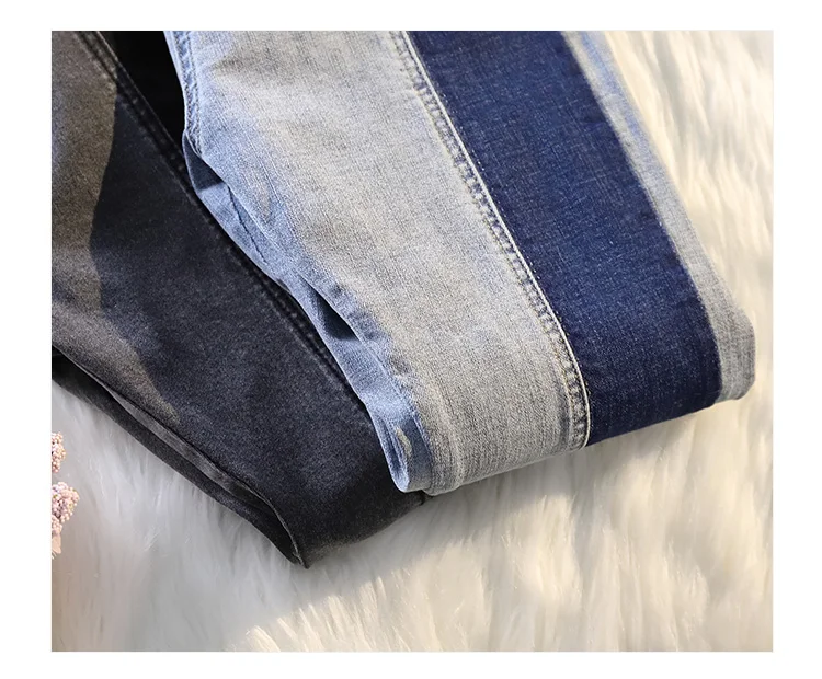 Шаровары джинсы для женщин женские с высокой талией 2019 повседневное spiced цвет блок плюс размеры Синие ботильоны Длина Джинсовые мотобрюки