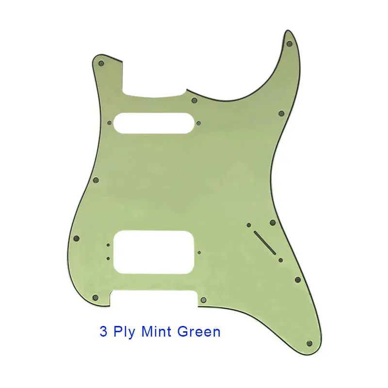 Гитарные части-для США 72' 11 винтовое отверстие Стандартный St Deluxe хамбакер Hs гитара накладка царапины пластины - Цвет: 3 Ply Mint Green