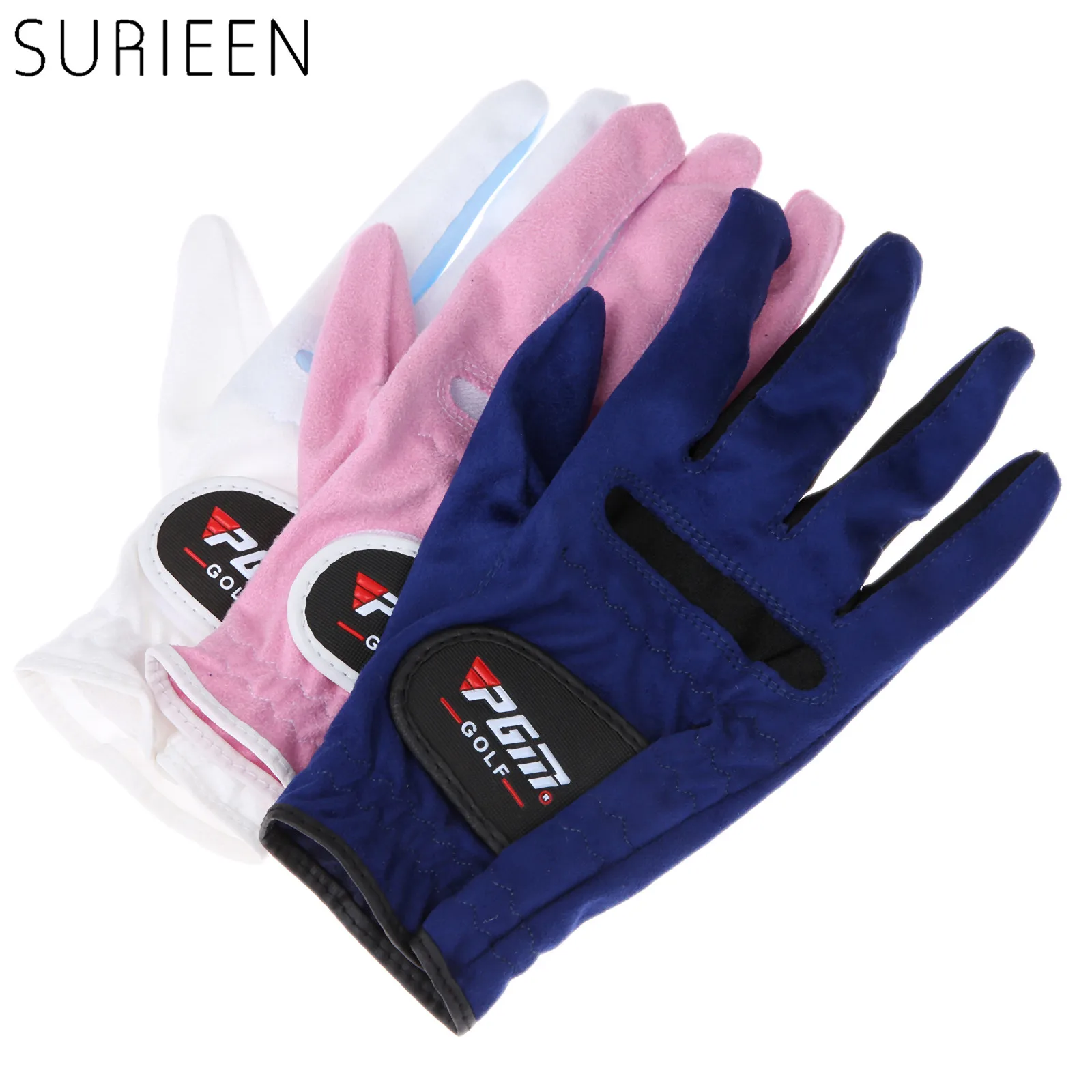 1 пара Для женщин Гольф перчатки открытый мягкая ткань из микроволокна женские перчатки Sport Grip варежки прочные перчатки противоскольжения дышащий перчатки