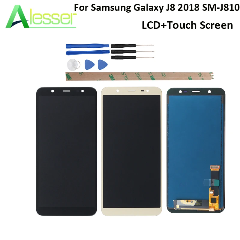 

Alesser For Samsung Galaxy J8 2018 SM-J810 LCD Display And Touch Screen Adjust Brightness Screen Digitizer Replacement +Tools